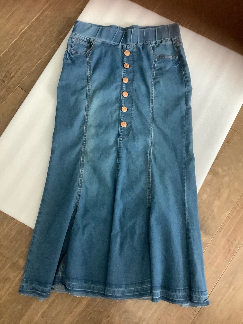 Be-Girl Maxi 5 Pocket Jean Skirt, Size M